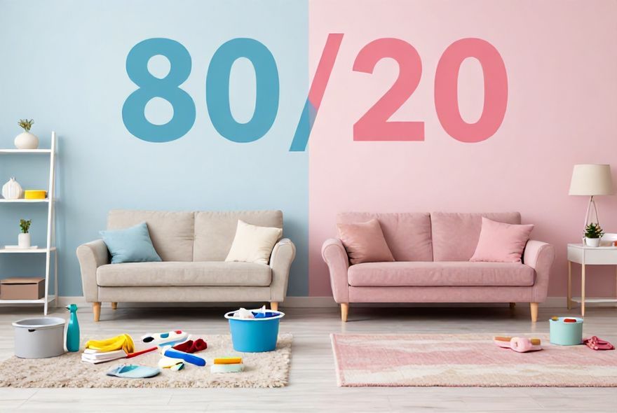 How To Apply the 80/20 Rule for Faster Home Cleaning